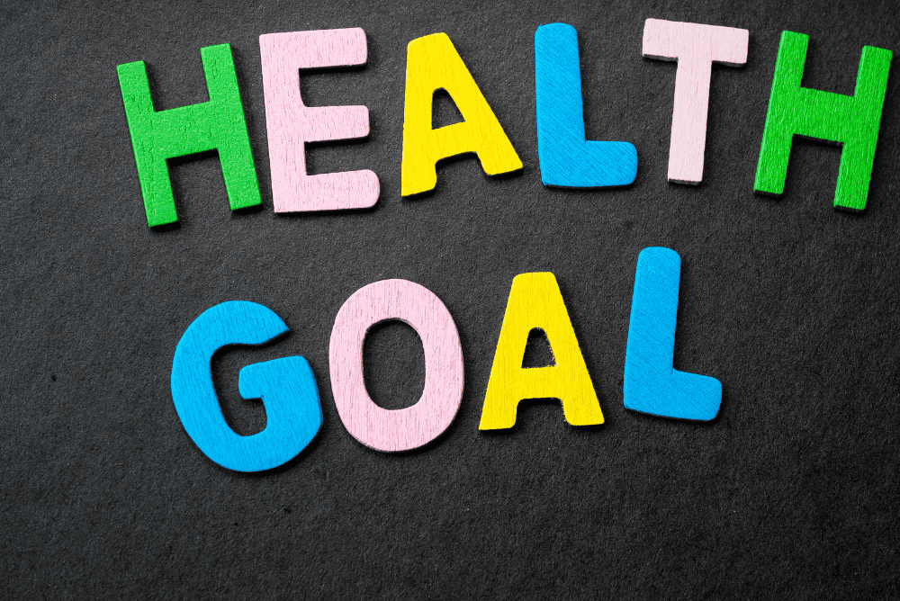 Health Goal written on a black background