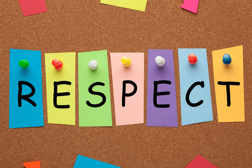 How to Get the Respect You Deserve
Respect spelt on notes and pinned to a brown board.