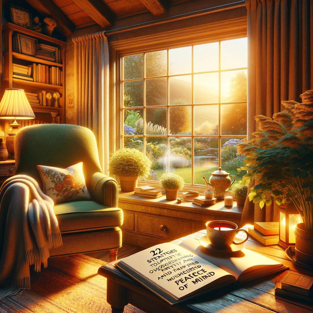 A peaceful room with couch depicting the peaceful journey toward mental clarity.